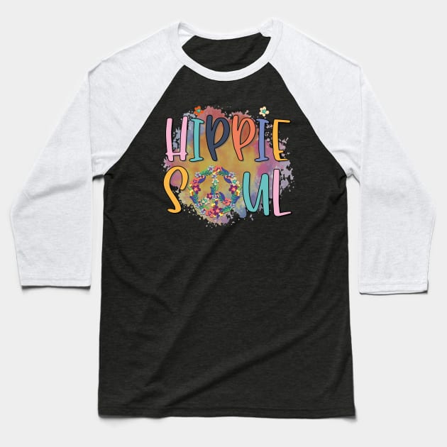 Hippie Soul Baseball T-Shirt by Diannas